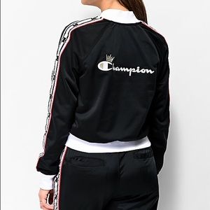 Champion Black Track Jacket w/ Taping